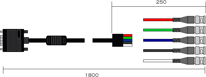 VGA-BNC変換ケーブル長さ